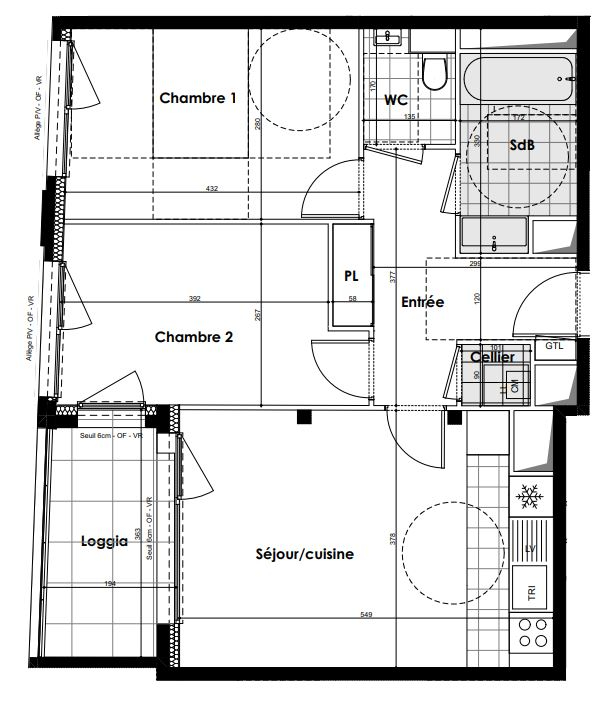 RENNES Fougères - T3 de 60 m² avec terrasse RENNES Fougères - T3 de 60 m² avec terrasse