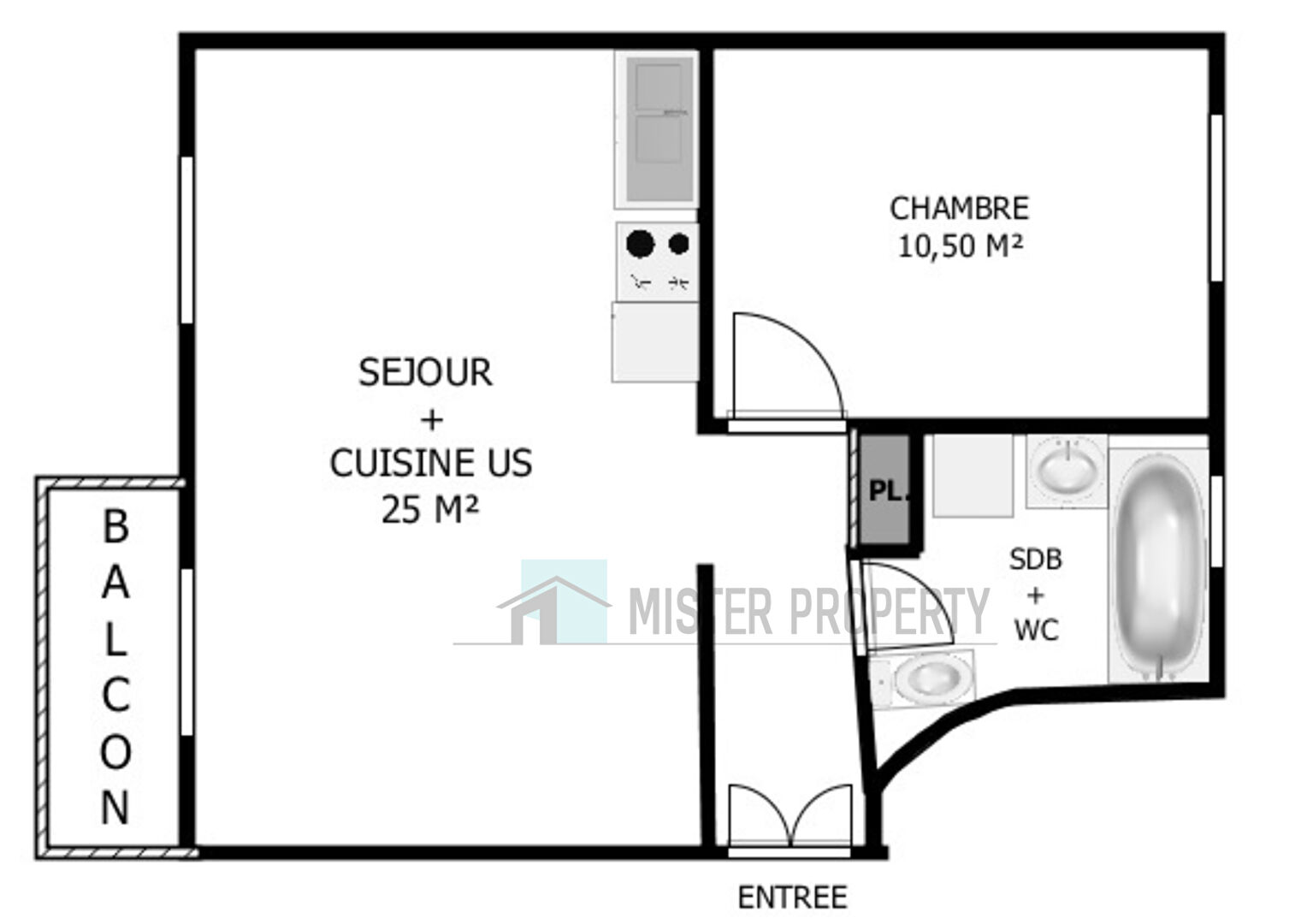 Photo Paris 17e - grand 2 pièces Élégance et Raffinement aux Portes de l'Étoile image 6/6