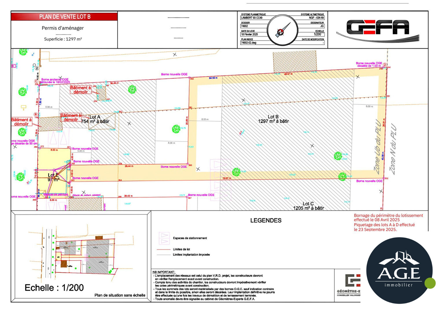 Terrain EPERNON 1351 m2