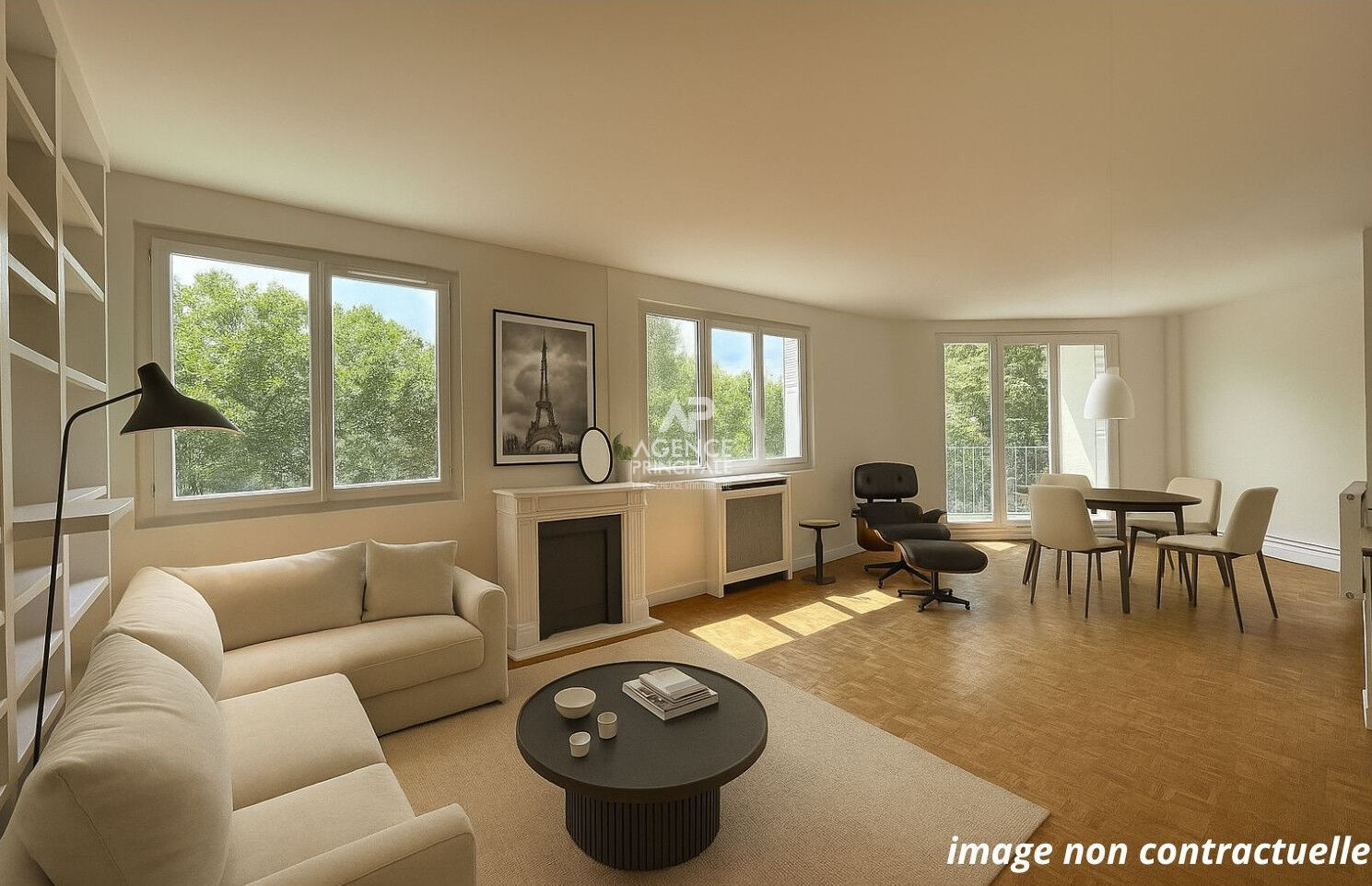 Viroflay - Spacieux 5 pièces traversant, balcon, vue dégagée et box