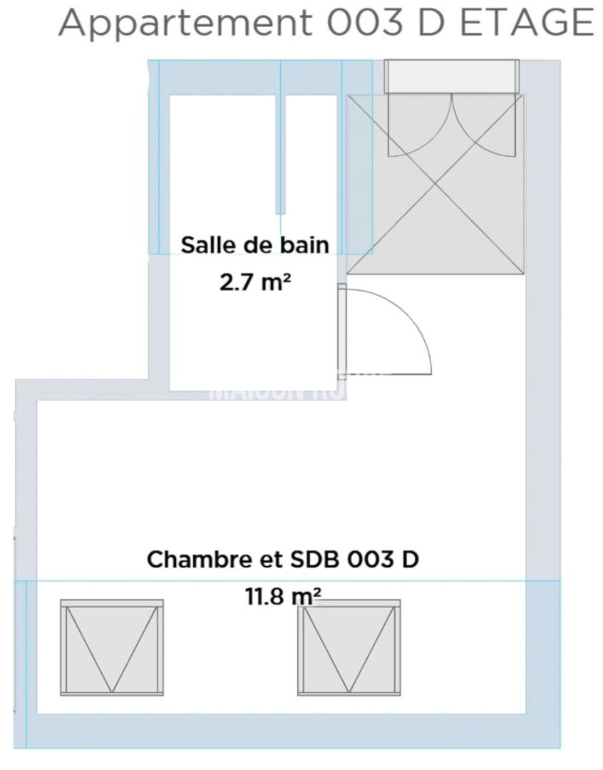 Photo Appartement DUPLEX 2 pièces 27.5 m2 à rénover image 5/5