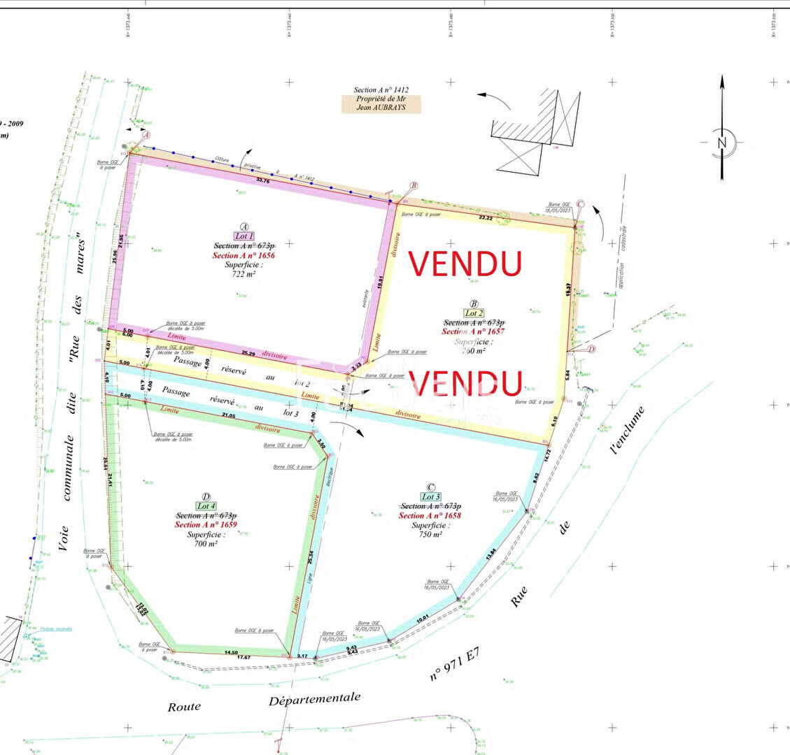 Terrain Orval Sur Sienne 750 m2 viabilisé !