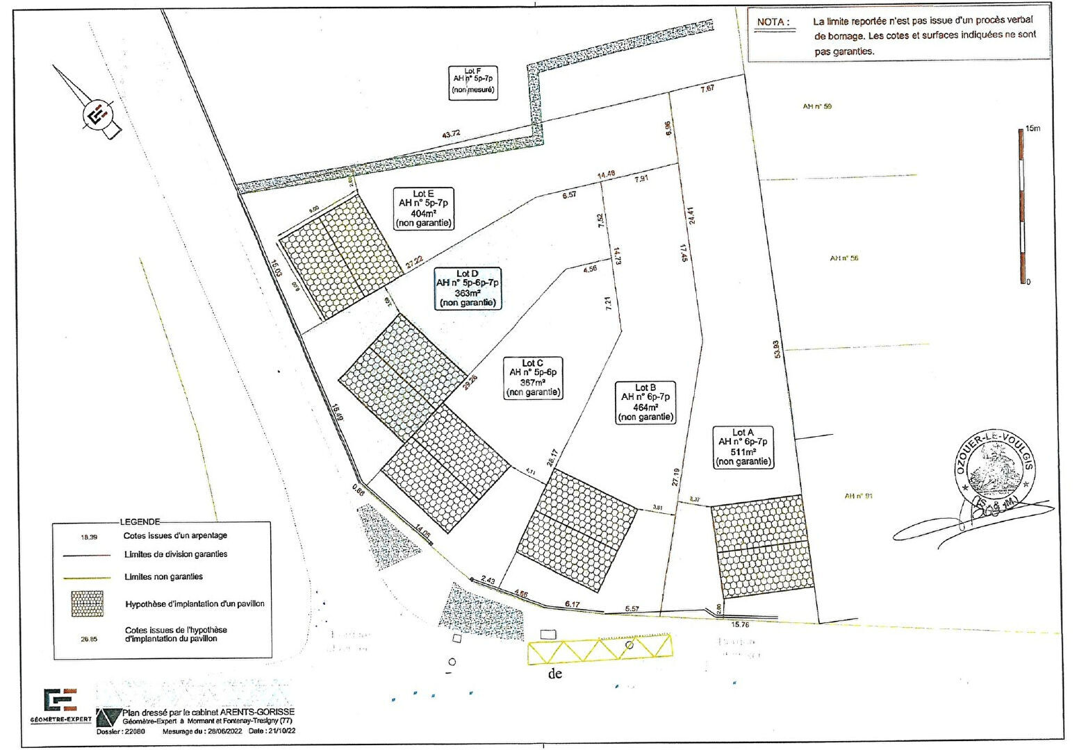 Photo TERRAIN PLAT  ET VIABILISE - de plus 360 m² - OZOUER LE VOULGIS image 2/4