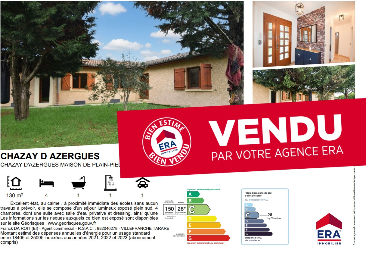 Agence immobilière de ERA Grand Ouest Azergues Immobilier
