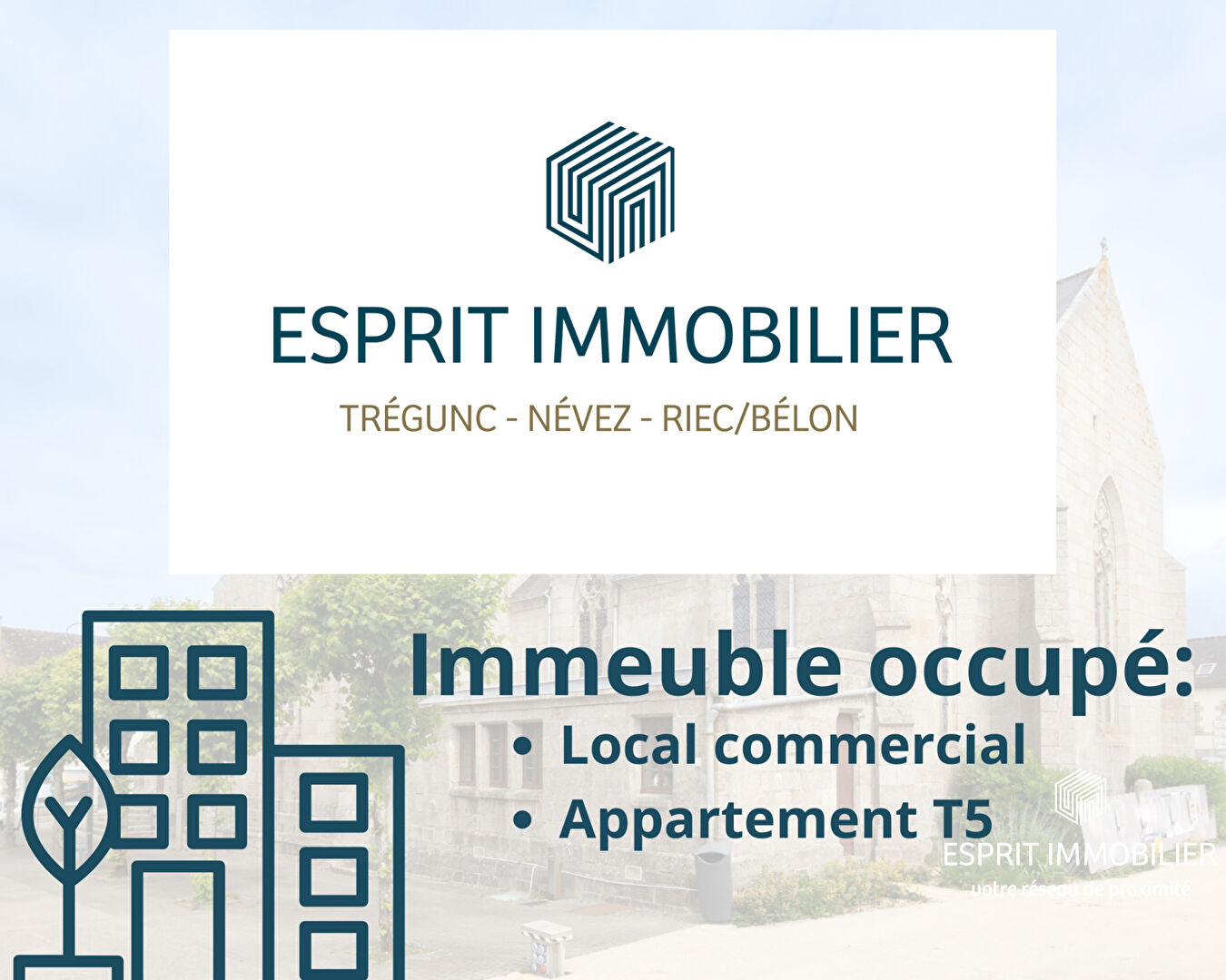 Trégunc - Immeuble vente de mur bar/tabac + appartement T5