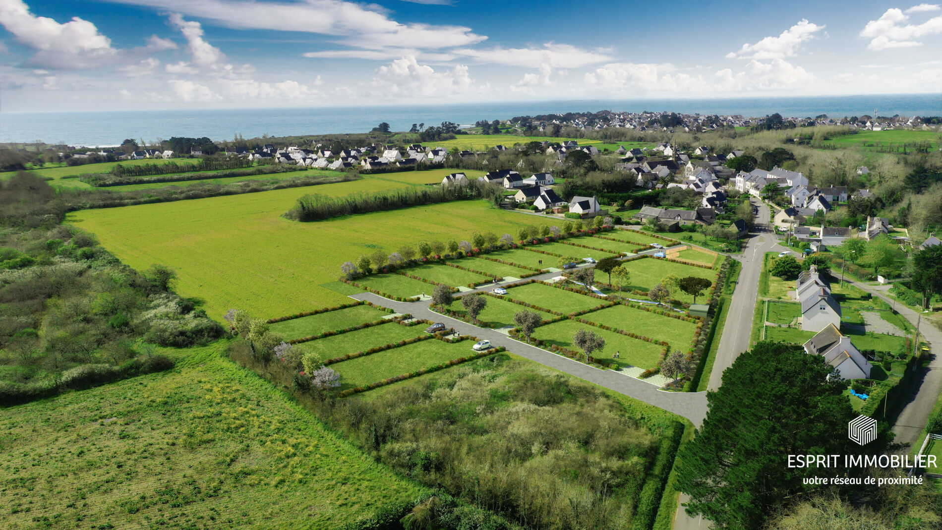 Trégunc - proche mer, ensemble de 14 lots à bâtir viabilisés