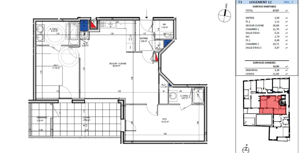 Appartement T3 à Rennes