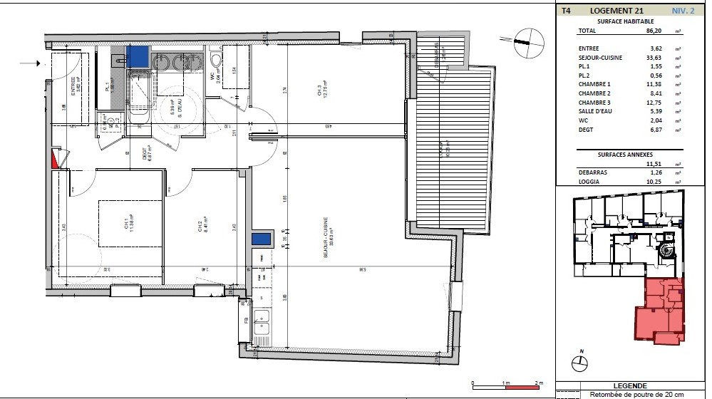 Appartement T4 à Rennes