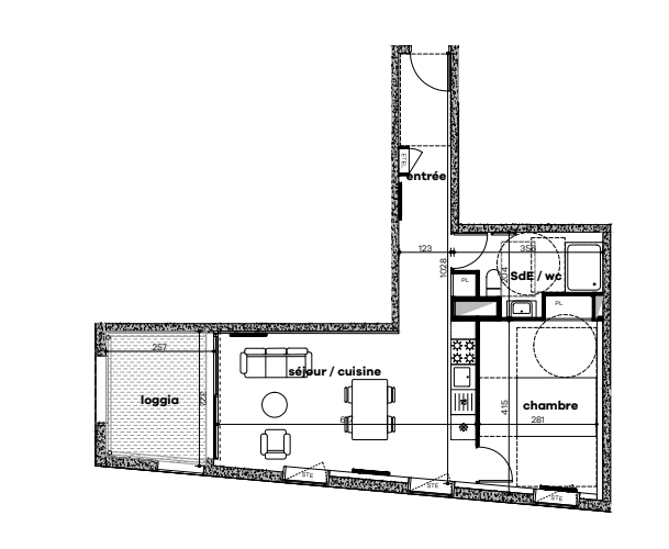 Appartement T2 à Rennes