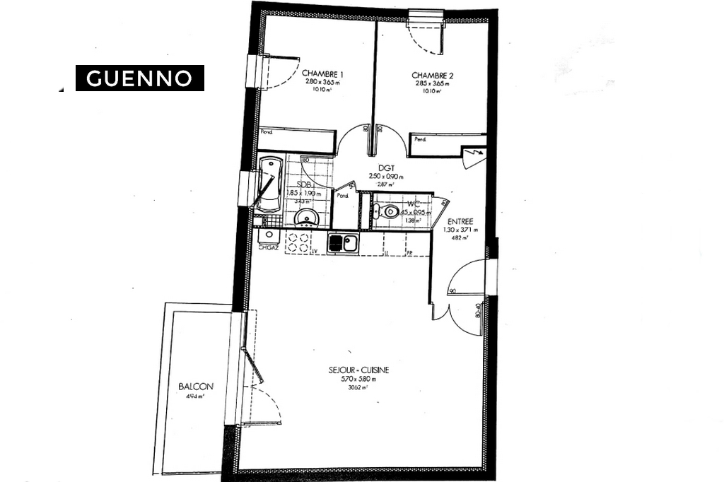Appartement T3 à Liffre