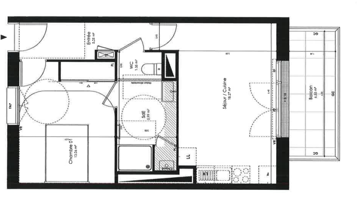 Appartement T2 à Rennes