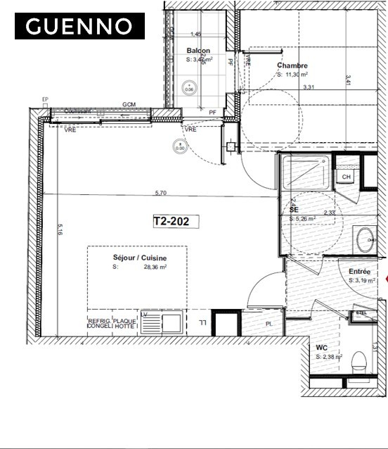 Appartement T2 à Mordelles