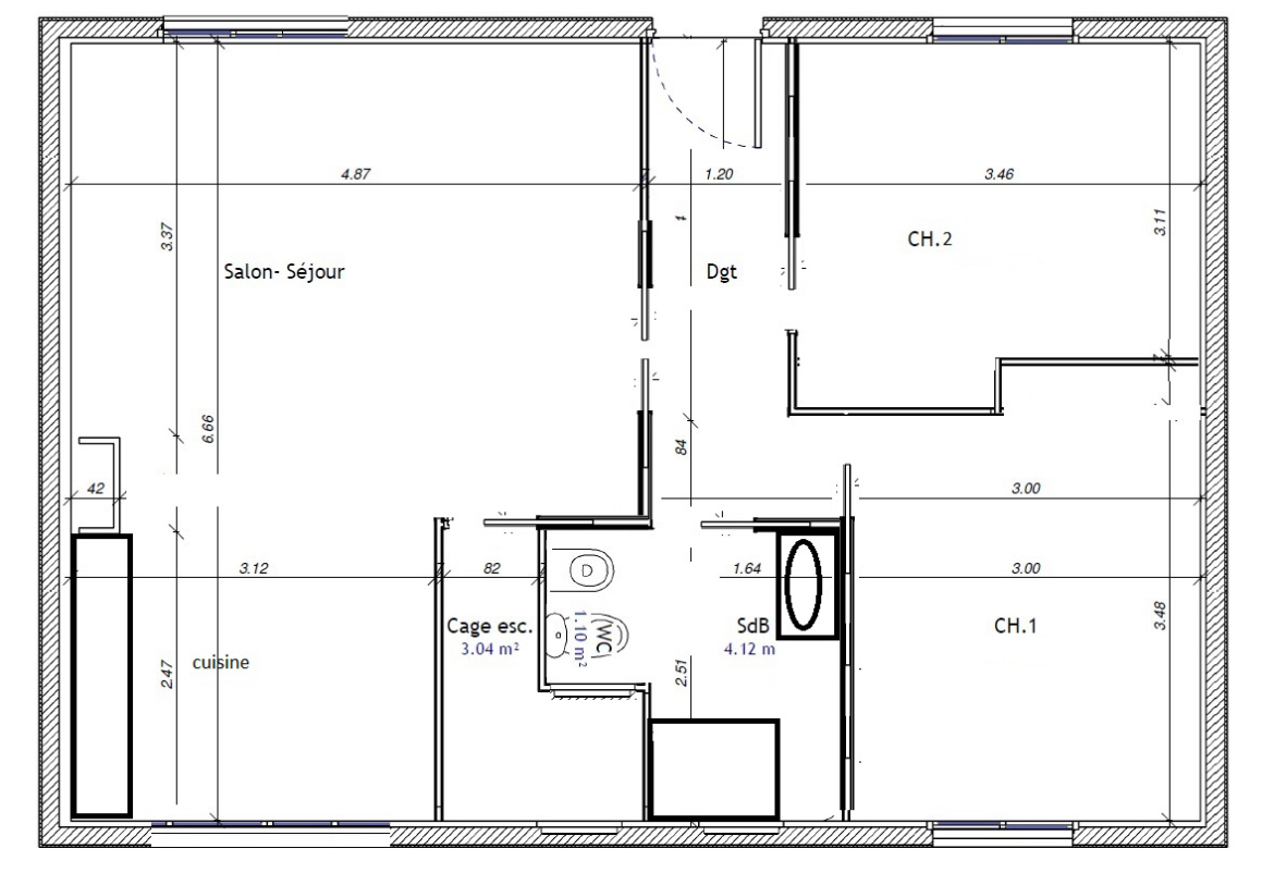 Maison T3 à La meziere