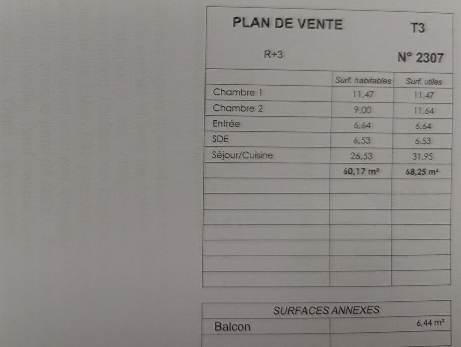 Appartement T3 à Saint erblon