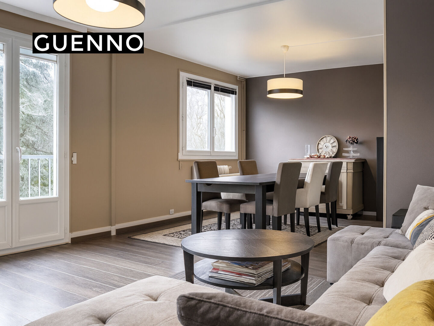 Appartement traversant  de 69m² avec 2 chambres