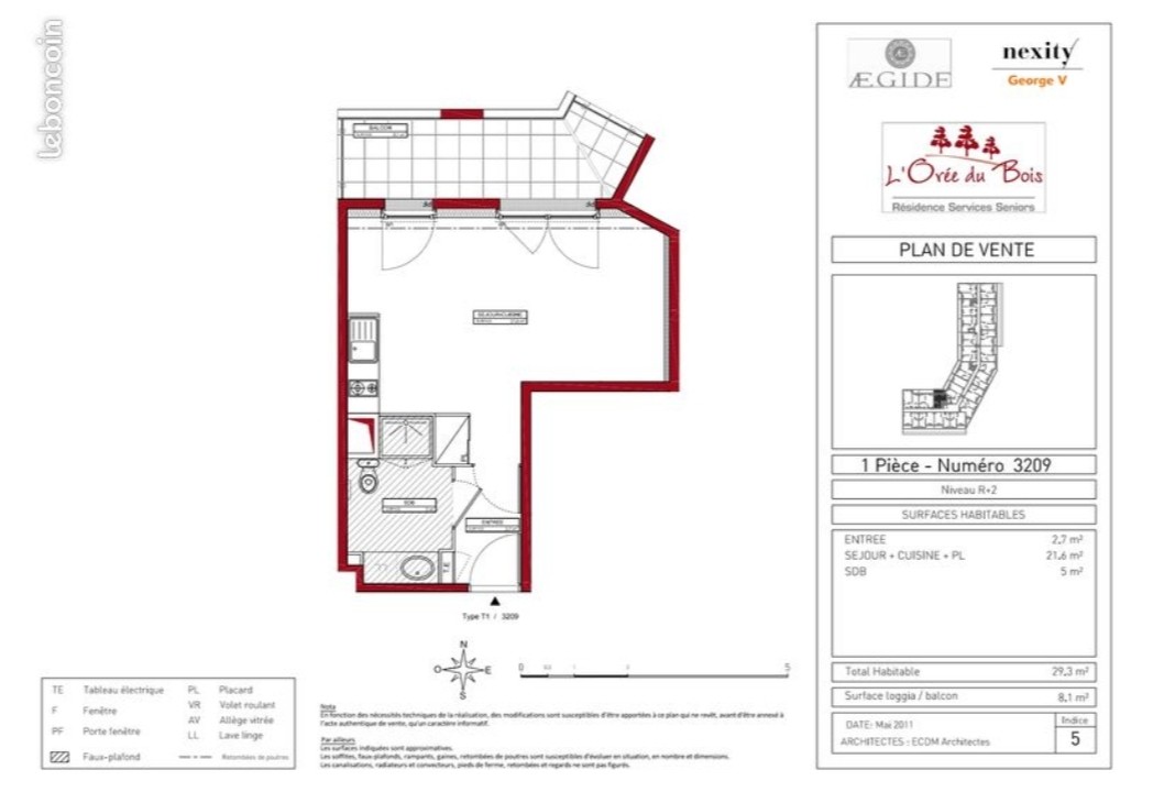 Appartement T1 à Rennes