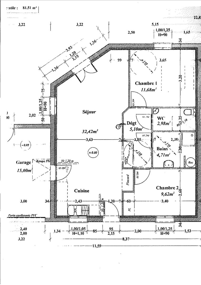 Maison  4 pièce(s) 66 m2