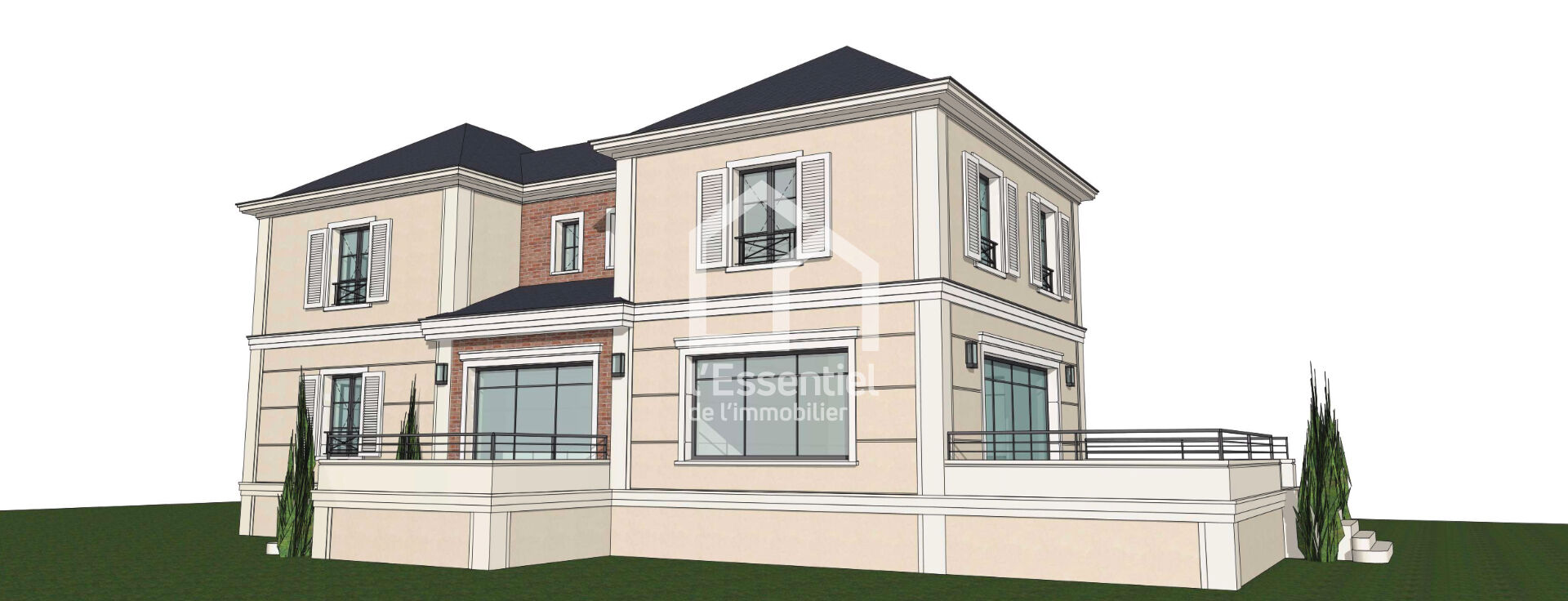 Photo Terrain Maisons Laffitte 1100 m2 - Petit Parc - Permis purgé image 3/6