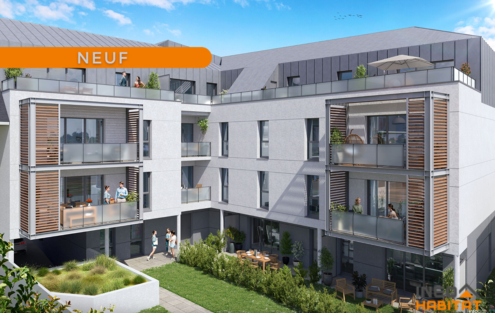 Appartement La Meziere 4 pièce(s) 86.46m2