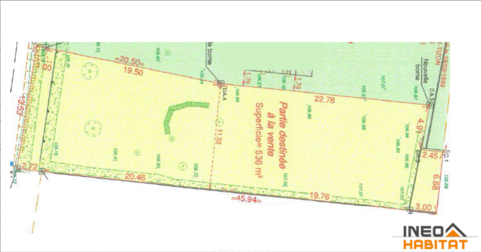 Photo Terrain Laille 536 m2 image 3/4