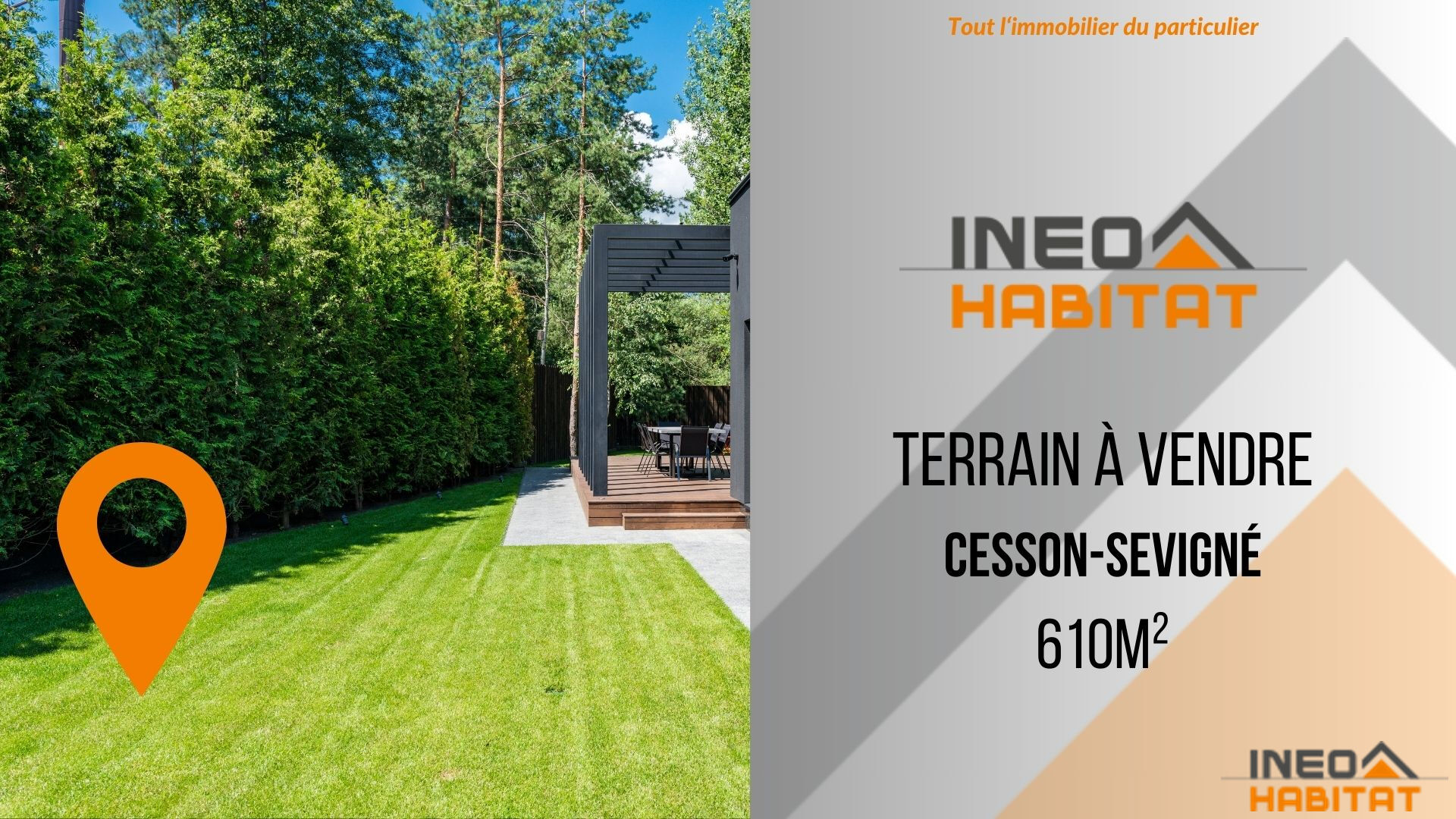 Terrain constructible à Cesson-Sevigne de 610 m2