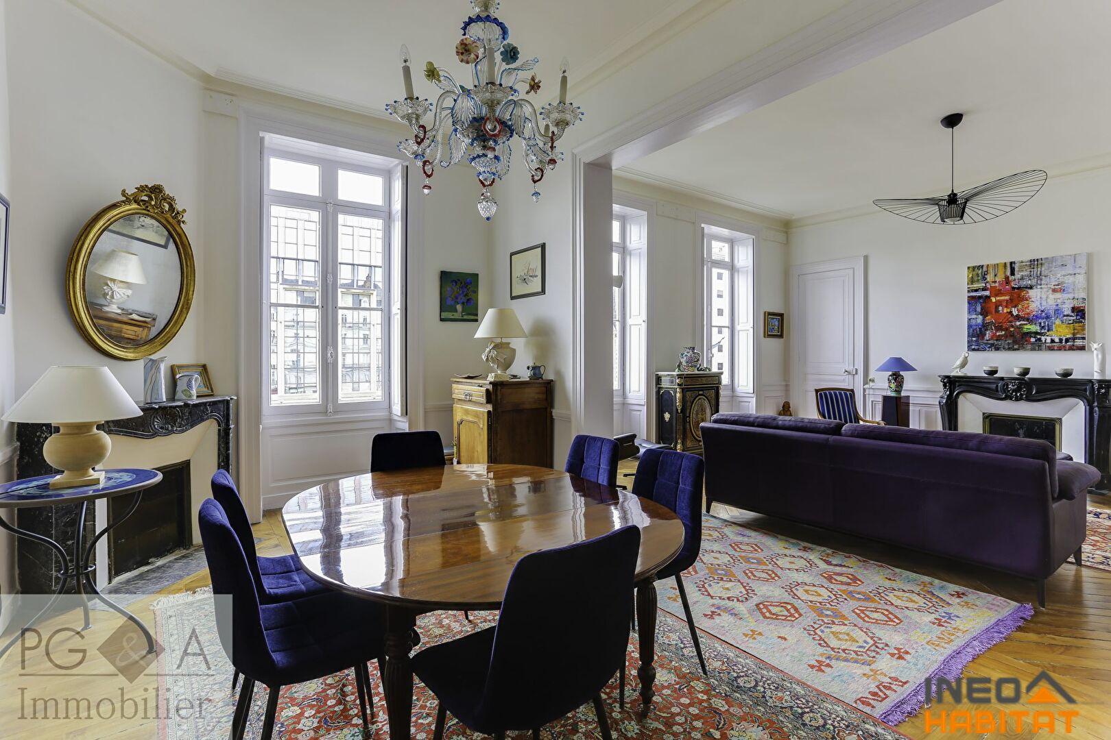 Rennes Les Quais - Appartement 180m² Avec Triple Pièce De Réception Et Ascenseur