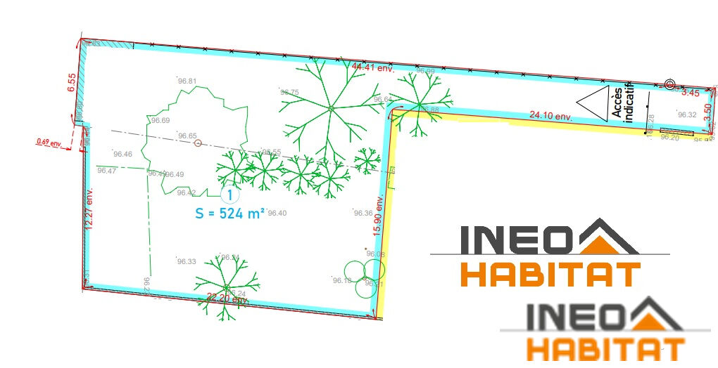Photo Terrain à bâtir Laillé 523 m2 image 2/3