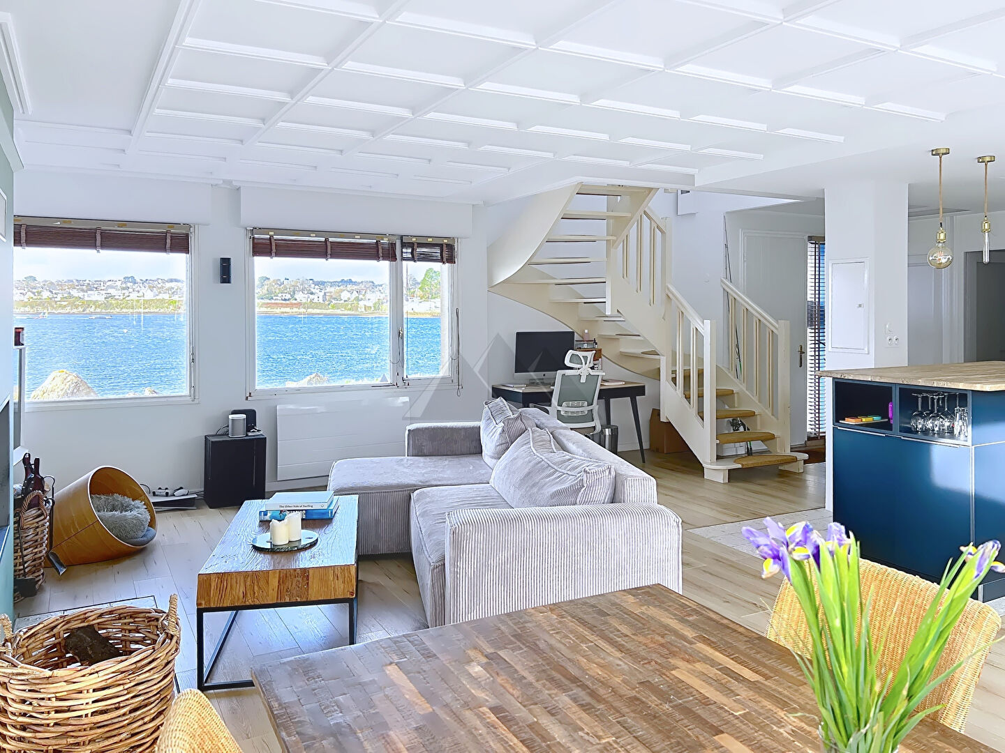 MAISON A VENDRE 3 CHAMBRES VUE MER PIEDS DANS L'EAU PLOUGASTEL-DAOULAS LE PASSAGE