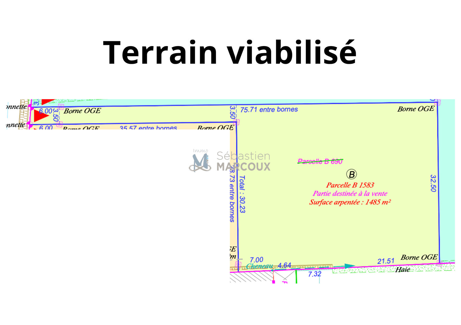Photo MARCILLY LE CHATEL - Terrain constructible viabilisé 1 485 m² image 4/5