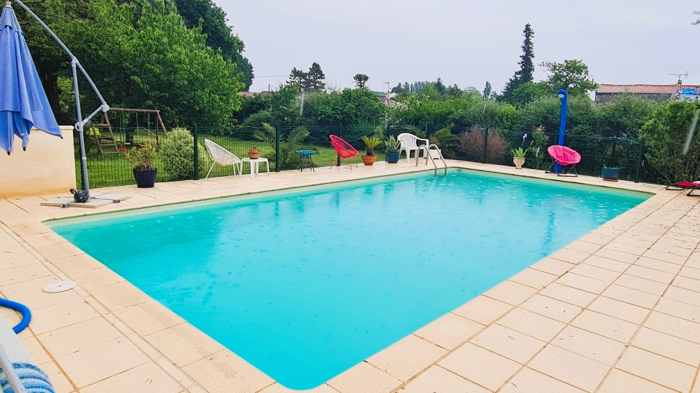 3-bedroom property in Charente-Maritime with outdoor terrace and swimming pool features.