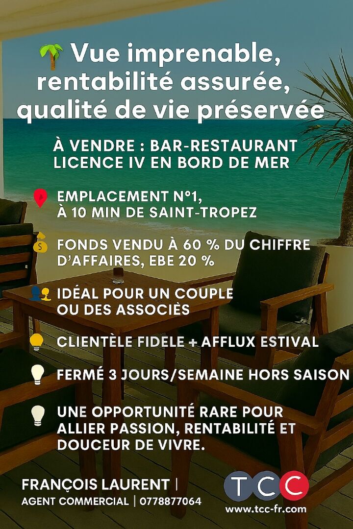 Fonds de commerce, Bar, Restaurant Rayol Canadel Sur Mer 100 m2