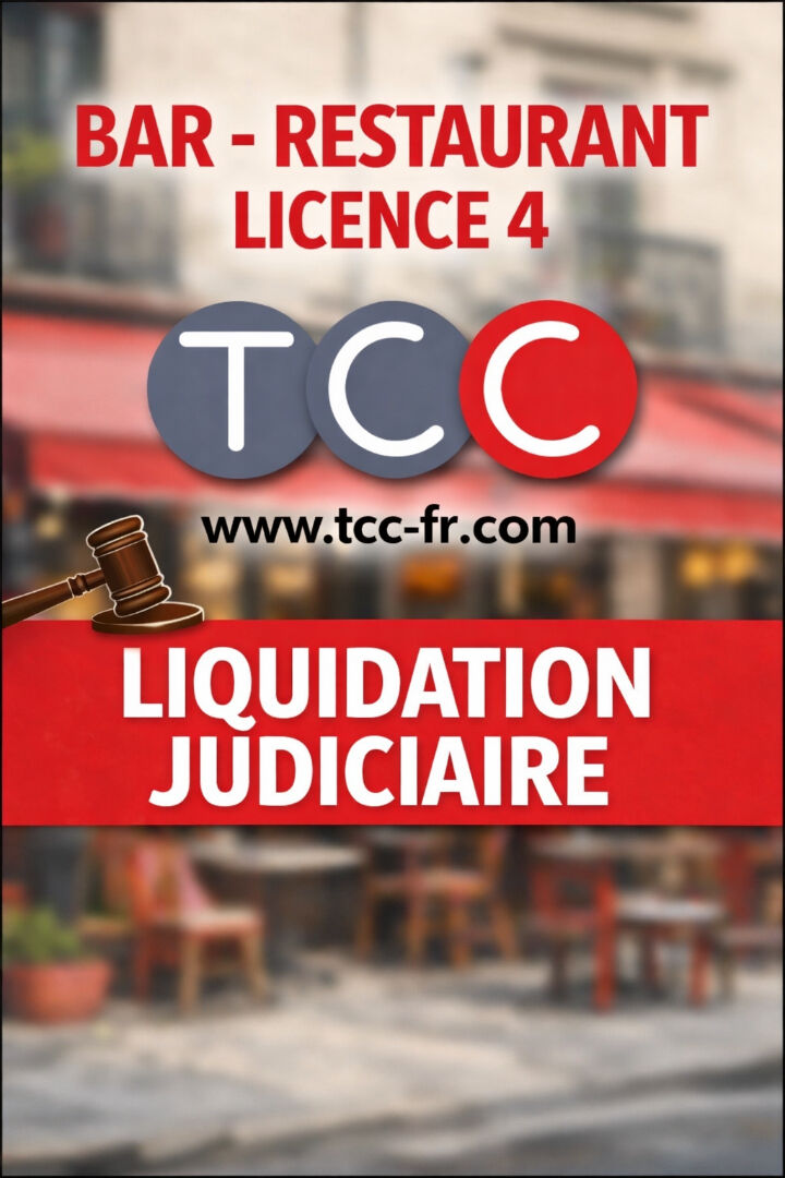 Liquidation, Fonds de commerce Restaurant, bar, glacier licence 4