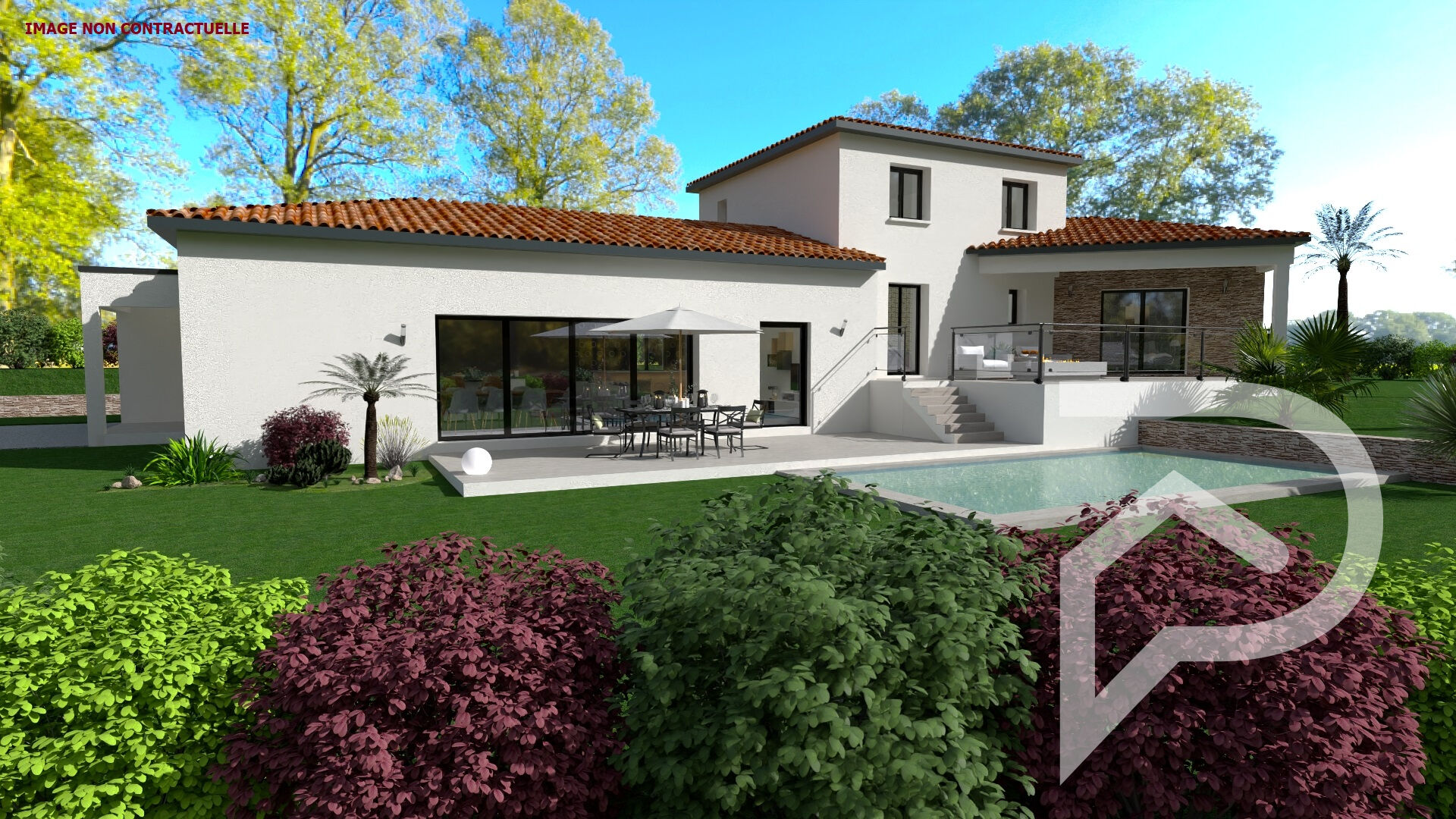 Photo Terrain  constructible  pour une villa de 250 M2 env. sur un terrain de 2500 m² image 2/3