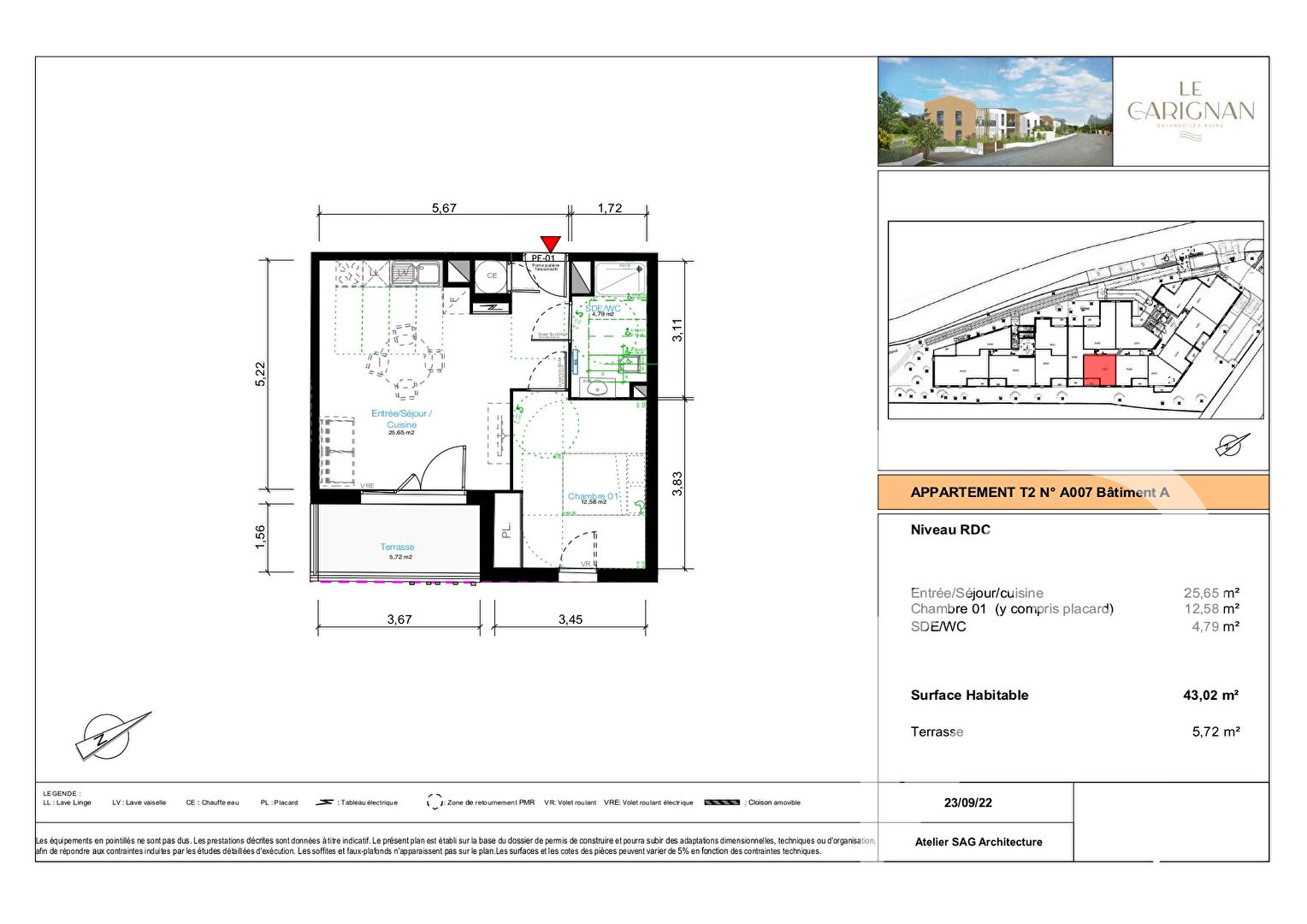 Photo Appartement Balaruc Les Bains 2 pièce(s) 43.02 m2 image 2/2