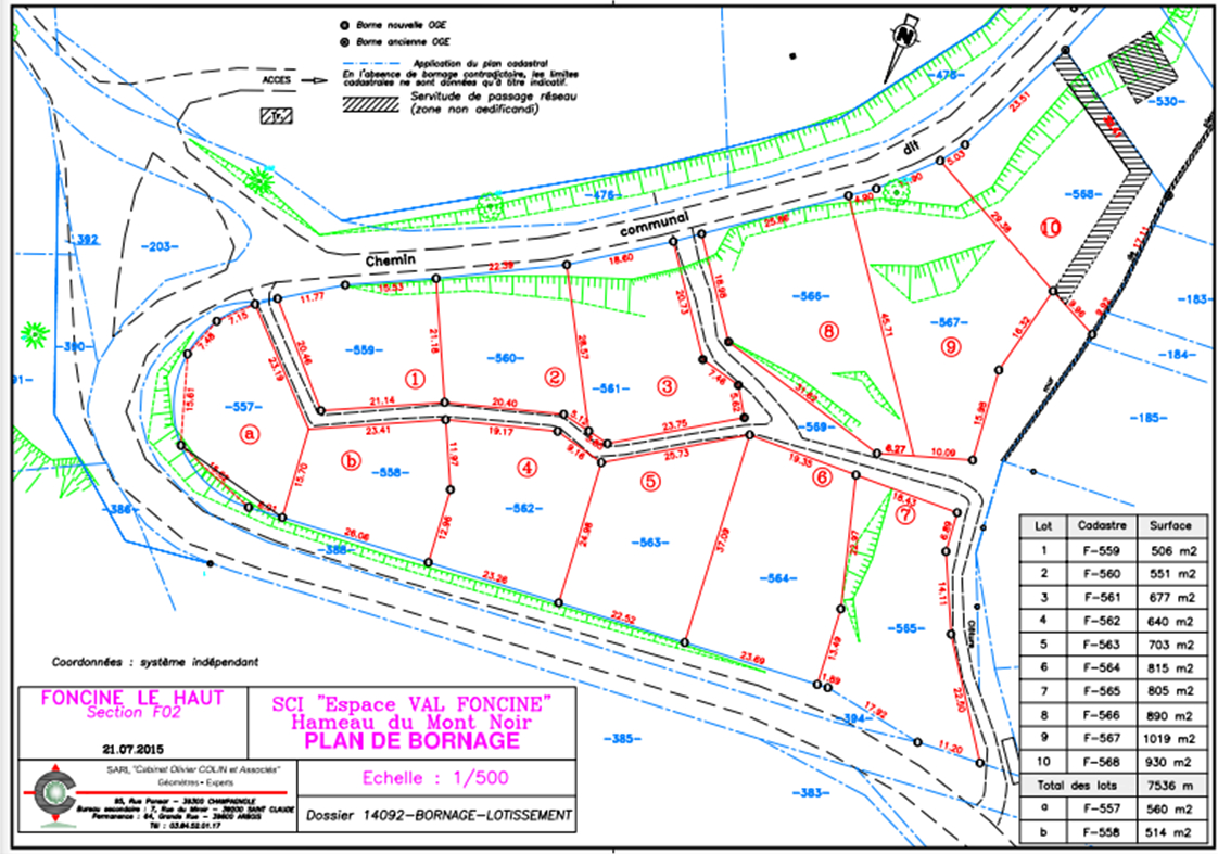 Photo Terrain viabilisé 815m² - Foncine le Haut image 5/5