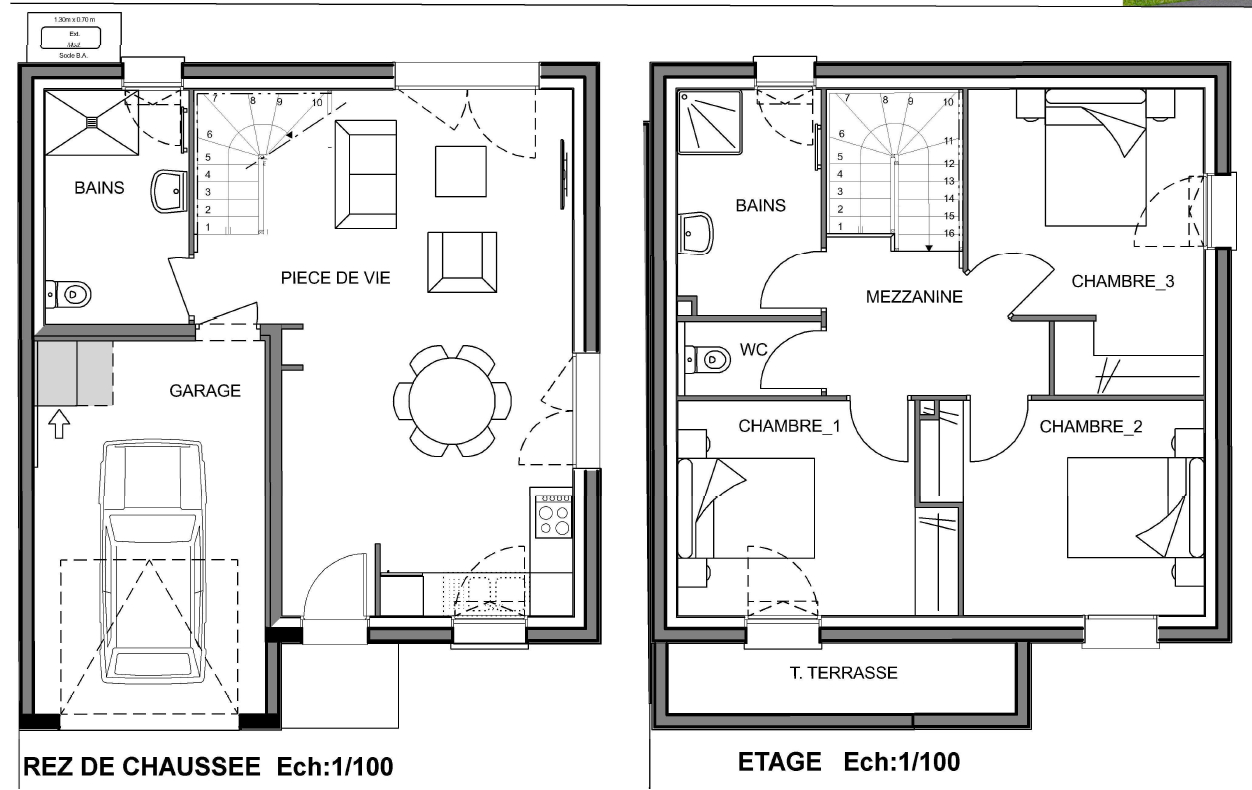 Photo Maison vendue sur plan de 85,80 m2 - Pouilley-Français image 3/3
