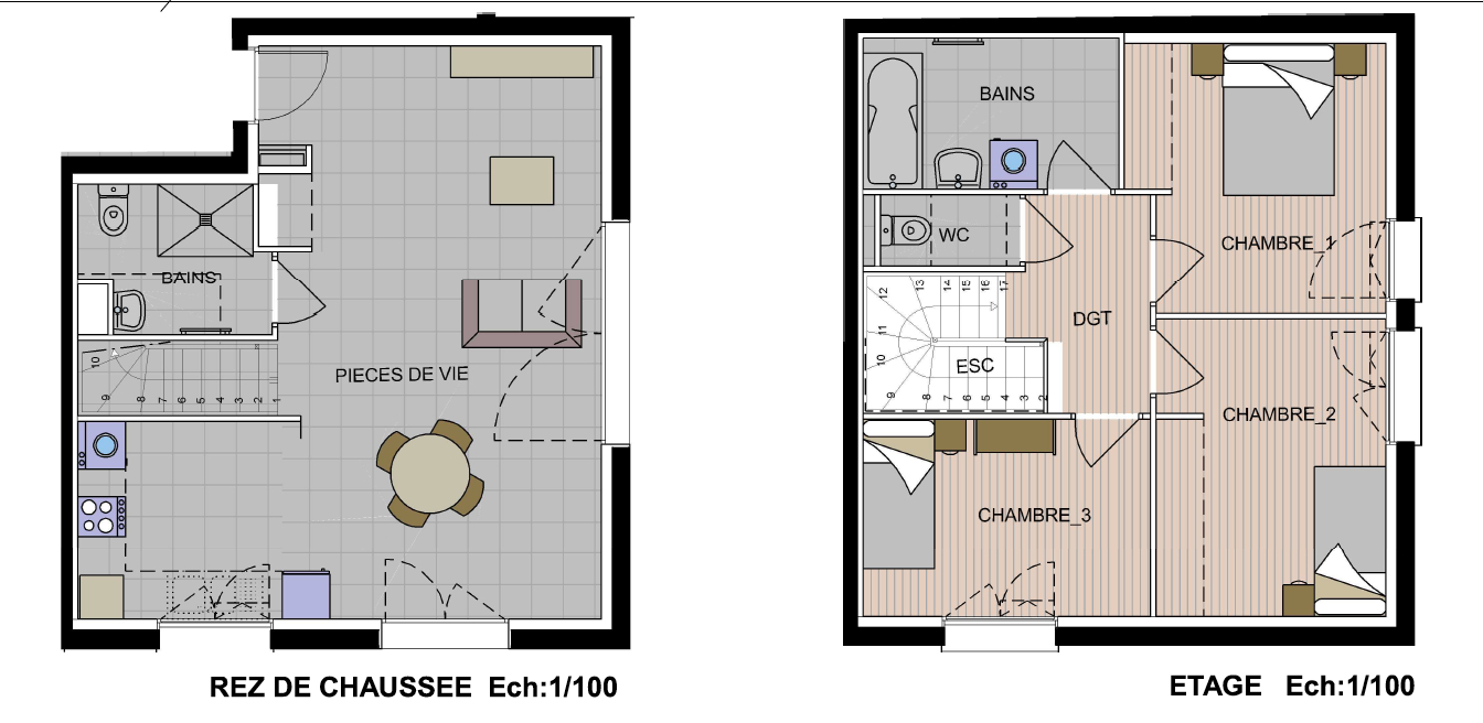 Appartement duplex de 83 m2 avec jardin - Pouilley-les-Vignes