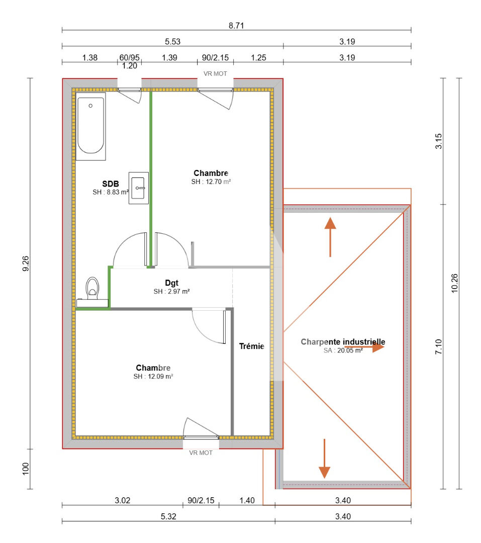 Photo Maison à Chalamont 3 pièce(s) 74m2 image 5/6