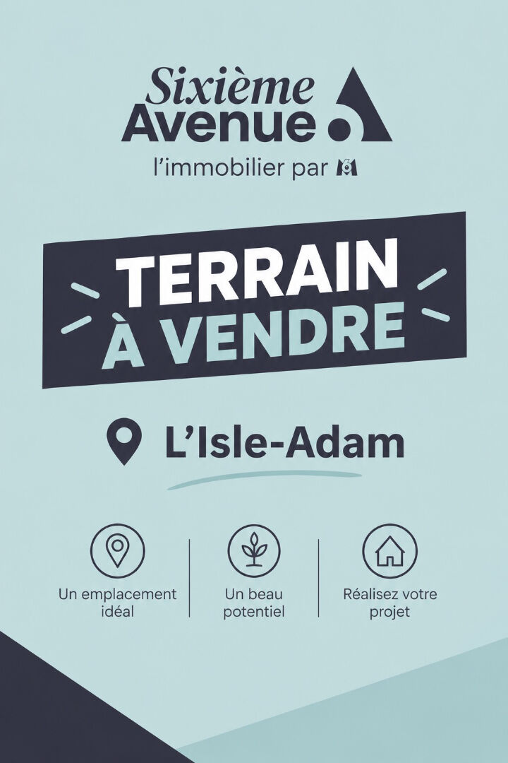 Terrain à bâtir de 1595 m² à L'Isle-Adam