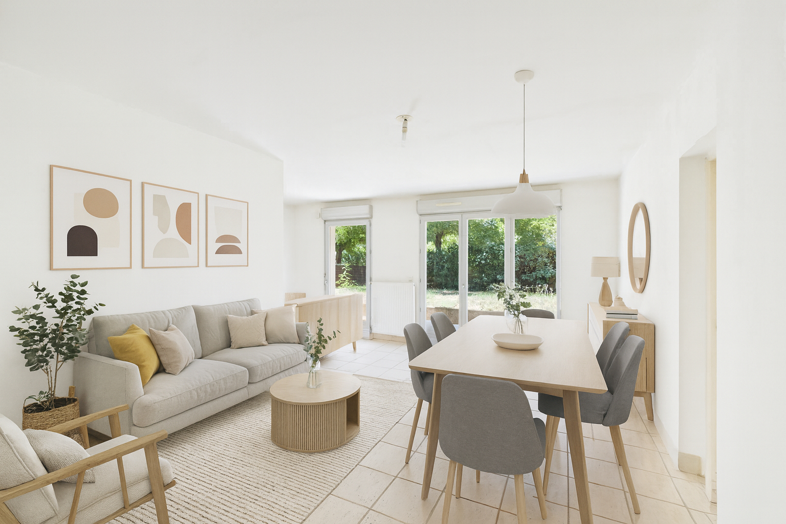 APPARTEMENT T3 EN REZ DE JARDIN AVEC CAVE ET GARAGE DANS RESIDENCE PRISEE AVEC PISCINE SITUE A BOURG LES VALENCE 26500