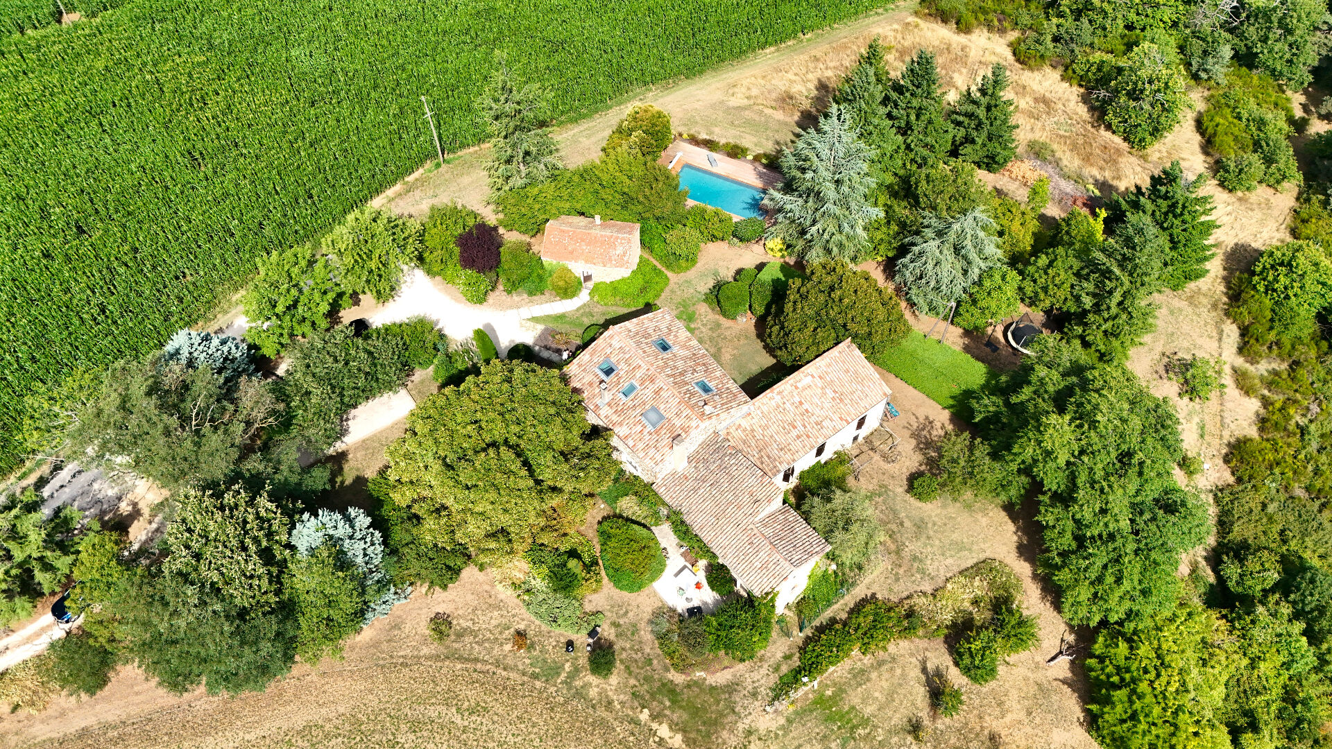 Photo Corps de ferme rénové avec gîte indépendant, piscine et plus d'un hectare de terrain à PLATS image 1/6