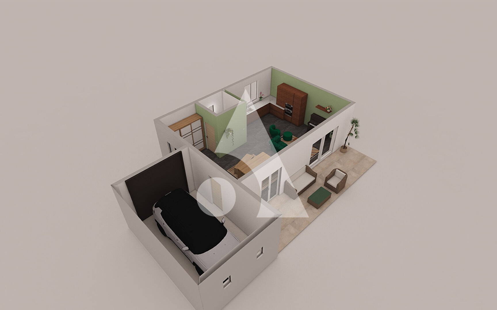 Photo Villelaure - Maison T3 75,35 m2 hab avec terrasse, jardin et garage image 4/6