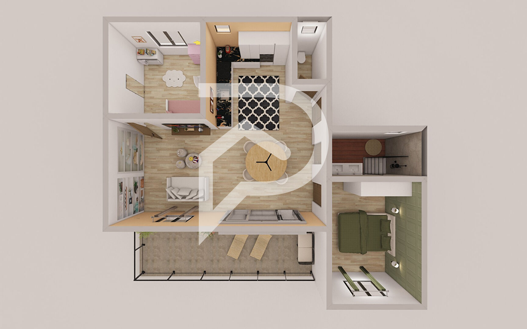 Photo Villelaure - Appartement T3 de 67,57 m2 avec terrasse image 6/6