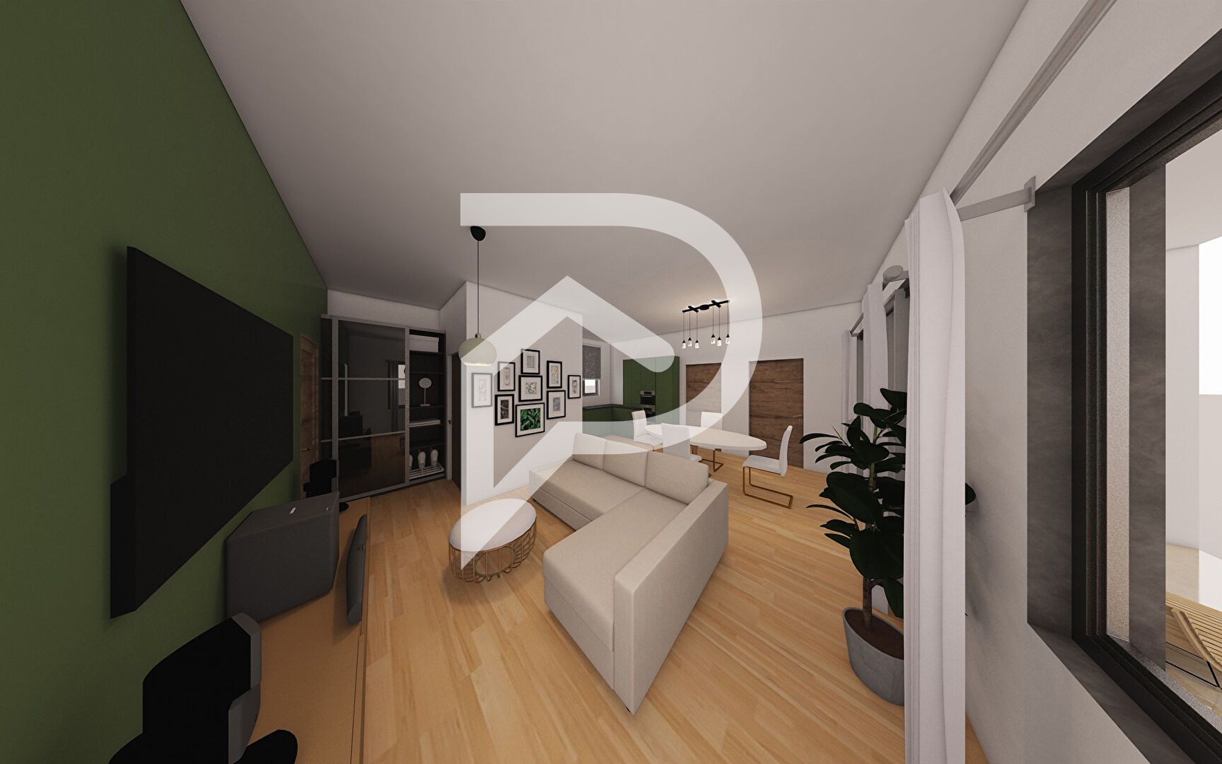 Photo Villelaure - Appartement T3 en Rez de jardin de 71,94 m2 hab - jardin - terrasse image 6/6