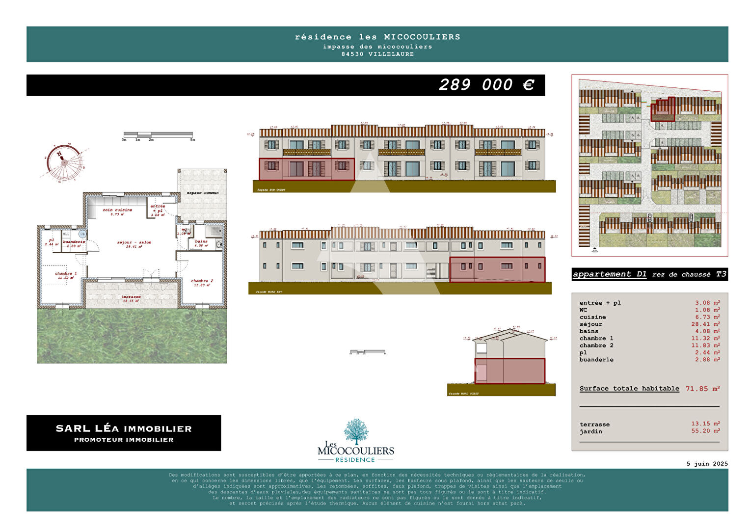 Photo Villelaure - Appartement T4 de 79,10 m2 en RDC avec jardin et terrasse image 2/6