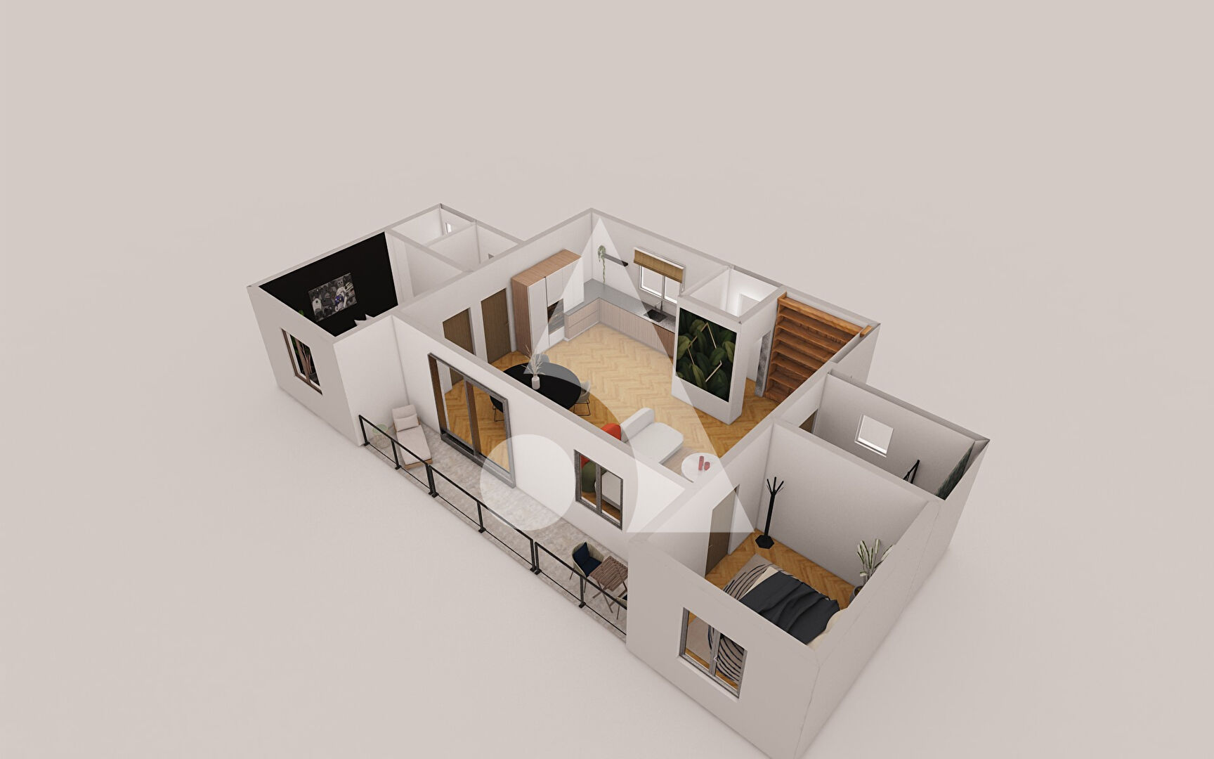 Photo Villelaure - Appartement T4 de 79,10 m2 en RDC avec jardin et terrasse image 4/6