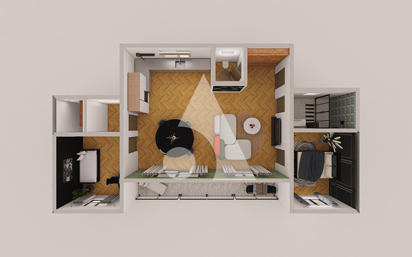 Photo Villelaure - Appartement T4 de 79,10 m2 en RDC avec jardin et terrasse image 5/6