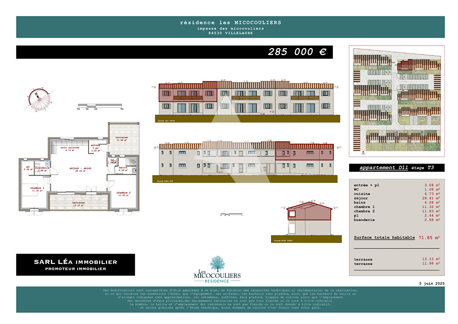 Photo Villelaure - Appartement T3 de 71,94 m2 avec terrasse image 2/6