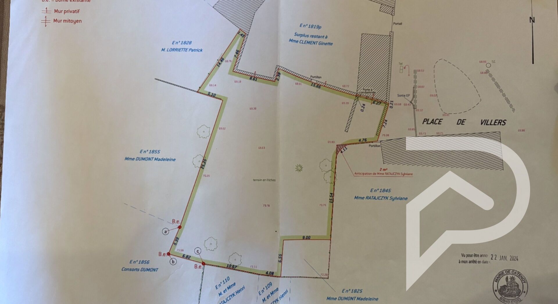 Photo Terrain Catenoy 998 m2 image 3/3