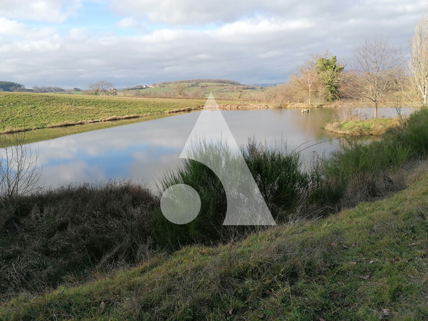 terrain + 2 etangs avec vidange et pêcherie